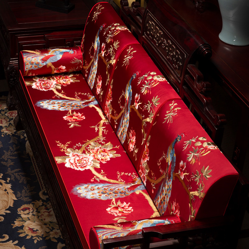 中式红木沙发靠背坐垫子防滑乳胶座垫高端家用床头双人大靠垫定做,居家布艺,沙发垫,淘宝优惠券,粉丝福利购,淘宝优惠卷
