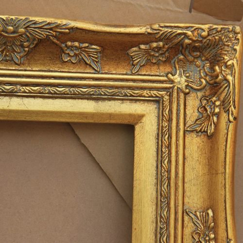 欧式实木画框定制油画亮金色做旧画框相框宽度9cm厚度4.7