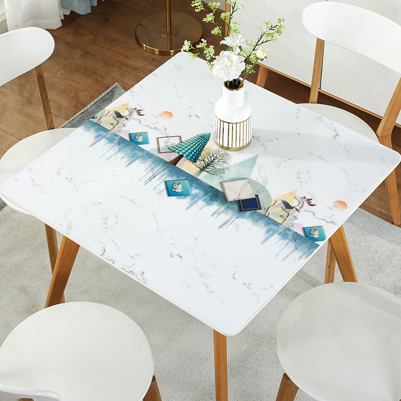 软pvc玻璃桌垫防烫桌布防水防油免洗正方形台布方桌子桌面保护垫