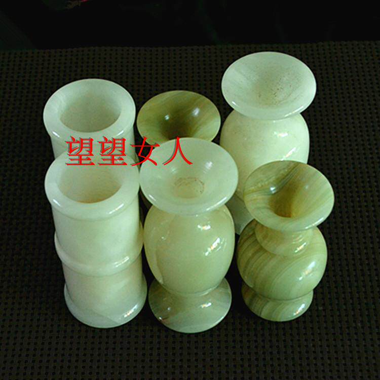 天然竹节玉笔筒岫玉花瓶工艺摆件办公家居阿富汗玉石创意商务礼品