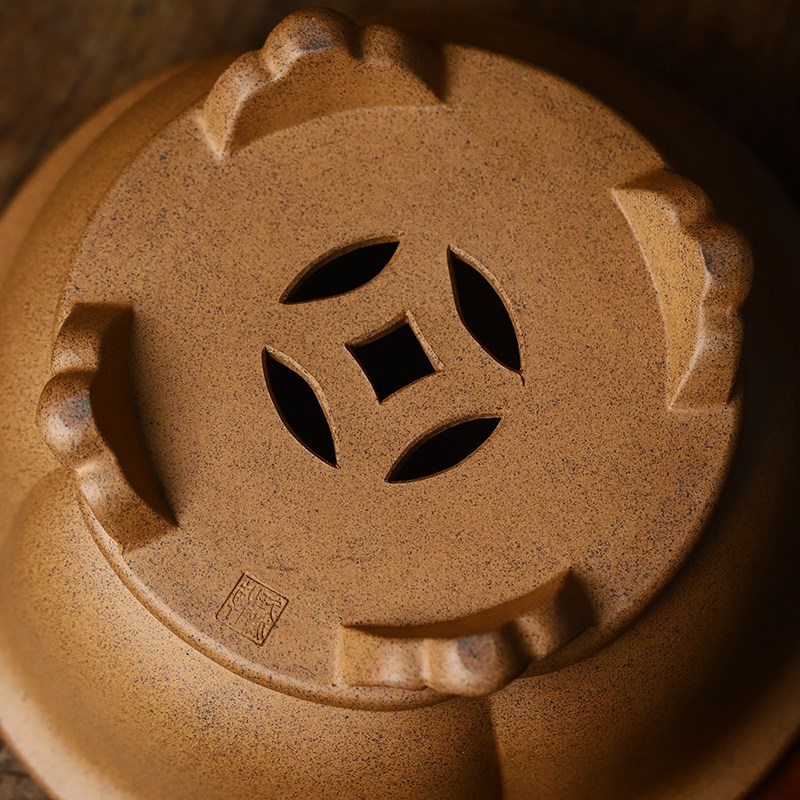 玖紫轩海棠紫砂花盆精品段泥柴烧透气黄杨雀梅老桩盆景植物桌面盆