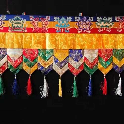 帷幔 佛堂帷幔挂帘桌围墙围民族布艺饰品 手工吊顶装饰制作