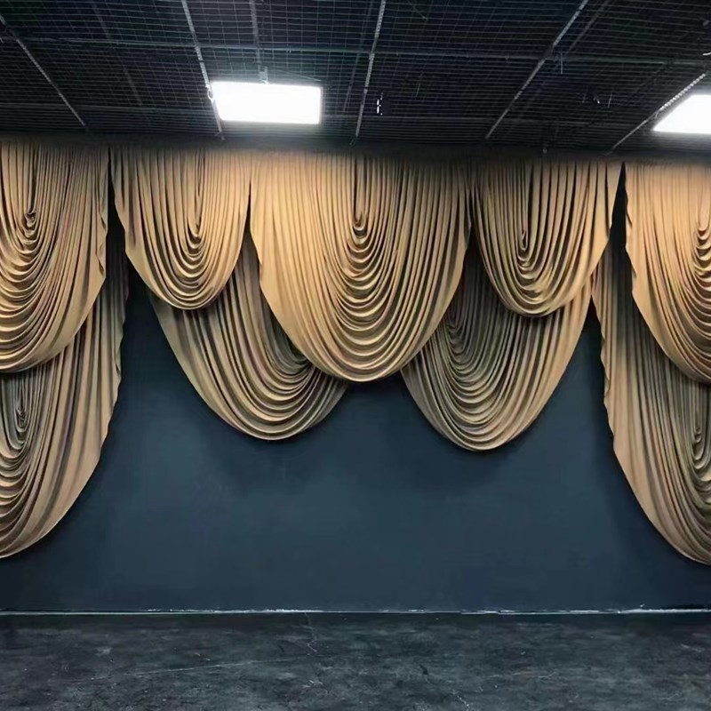 定制婚礼装饰背景布幔婚庆布牛奶丝舞台背景幕布婚礼打底造型帷幔