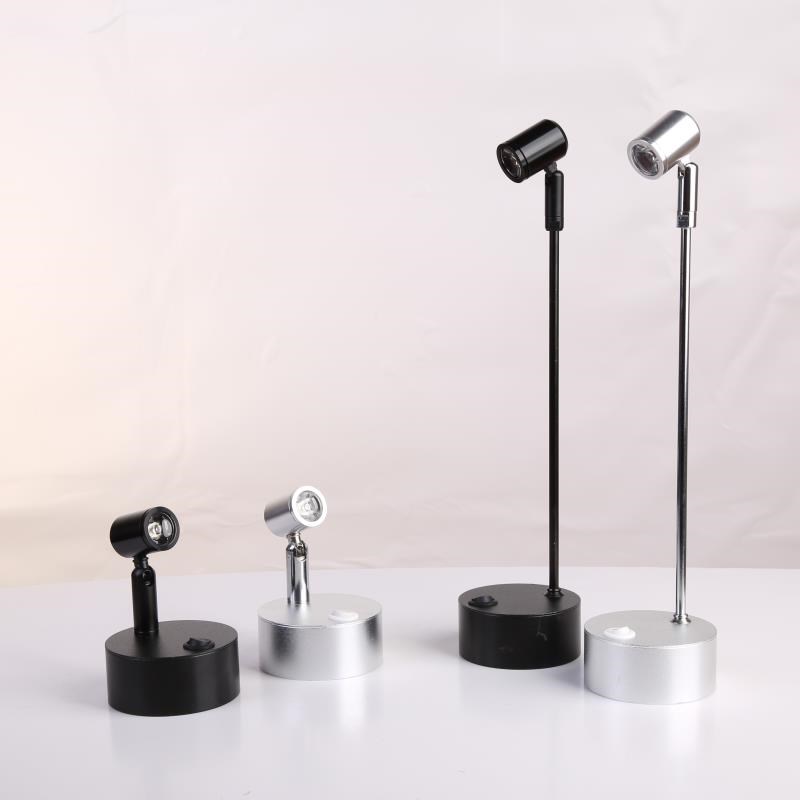 LED干电池射灯无线应急珠宝首饰柜台灯展览展示柜1w3W婚庆立柱灯