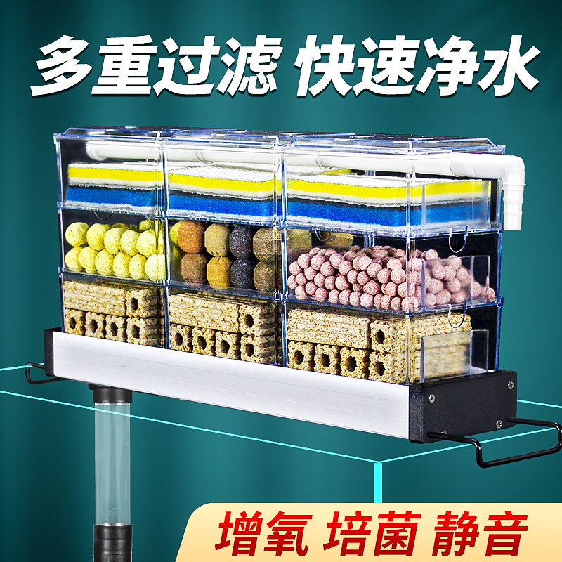 滴流盒鱼缸龟缸材料上滤滴滤加氧一体三合一干湿分离上置过滤器盒,宠物/宠物食品及用品,过滤设备,淘宝优惠券,粉丝福利购,淘宝优惠卷