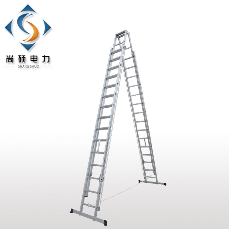 限量尚硕铝合金梯子轻型双面升降梯人字梯合梯A型梯伸缩拉绳/伸梯