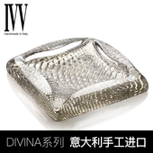 意大利IVV水晶玻璃欧式 青年休闲雪茄烟灰缸办公室奢华烟缸DIVINA