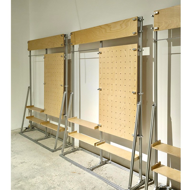 饰品柜展示台铝型材中岛货架洞洞板装饰展示架小饰品店挂件展示柜