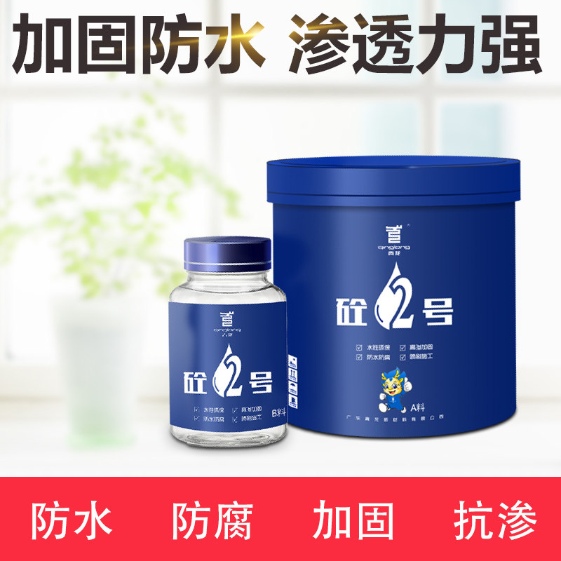 青龙砼2号防水涂料纳米渗透型 内墙面渗水补漏防渗窗台背水面材料