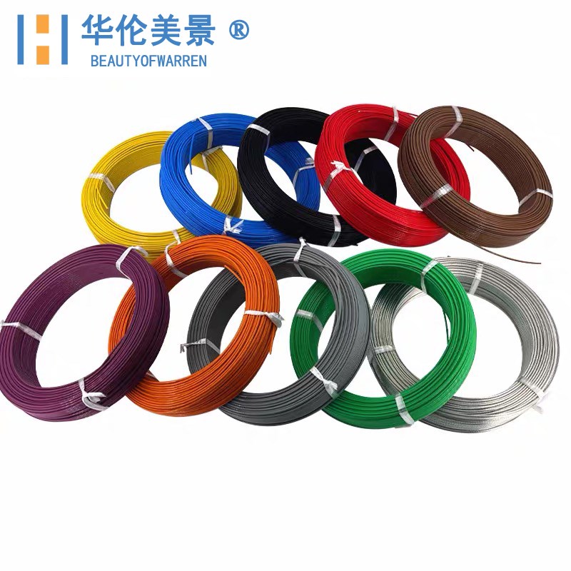 国标铁氟龙高温线镀锡四氟AF200耐高温电线单芯线0.3/0.5/0.75平