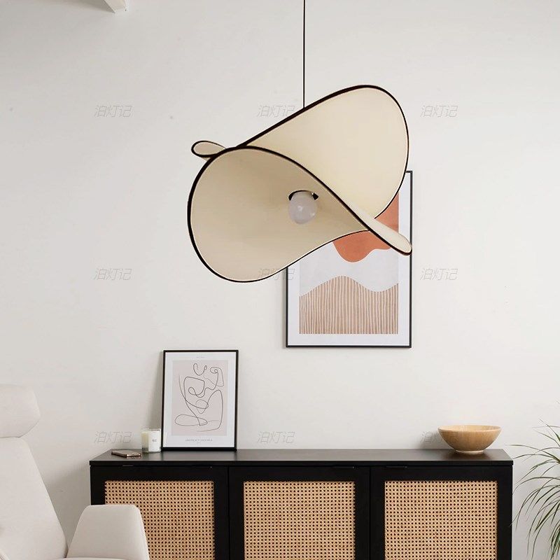 法式中古风艺术复古吊灯卧室餐厅吧台书房创意诧寂风布艺薯片灯具,家装灯饰光源,餐厅吊灯,淘宝优惠券,粉丝福利购,淘宝优惠卷