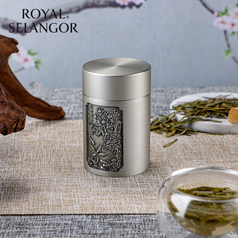 皇家雪兰莪手工锡器家用茶罐便携式密封旅行防潮小茶叶罐高级感