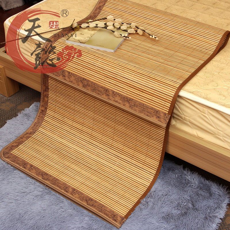 双面三件套凉席折叠床1.2/1.5m/1.8米学生寝室单双人竹席子可定做,床上用品,凉席/草席/麻席,淘宝优惠券,粉丝福利购,淘宝优惠卷