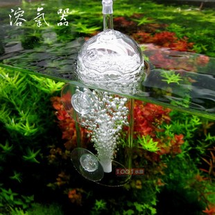 氧气泵空气细化器水草缸水晶玻璃溶氧器防飞溅鱼缸增氧泵充氧泵