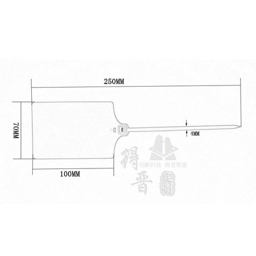 塑料封条大号标牌扎带记号封签物流吊牌标签挂签挂锁 100条