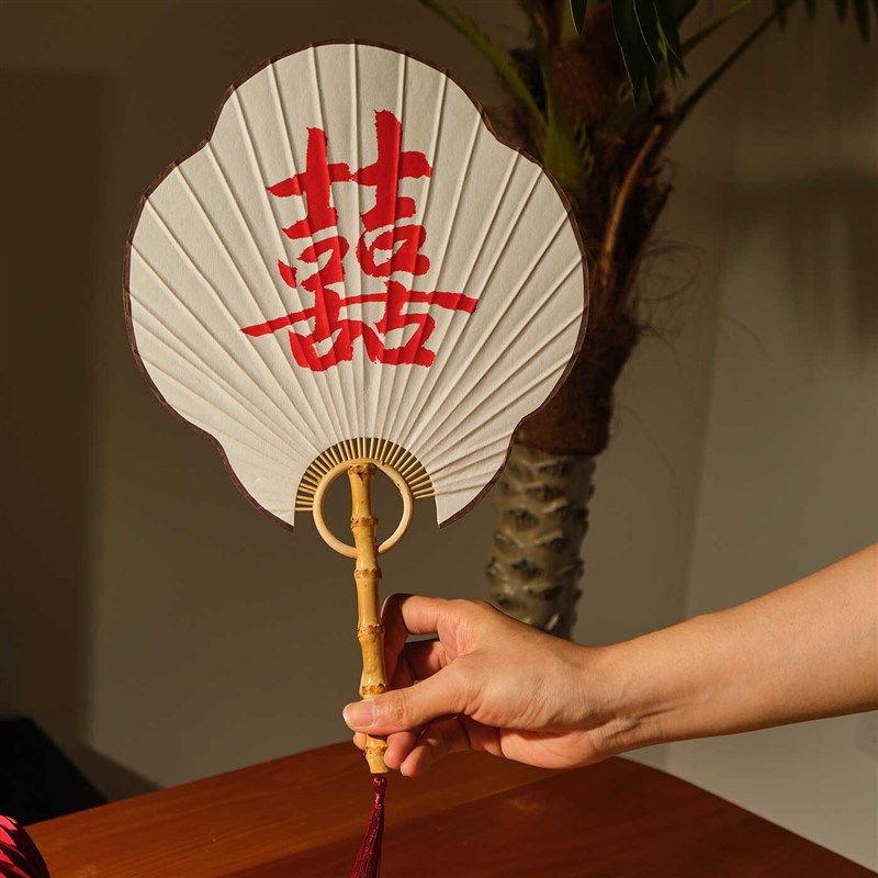 洒金红色团扇女复古风汉服竹扇流苏宫扇结婚新娘晨袍伴娘拍照道具,居家日用,扇子,淘宝优惠券,粉丝福利购,淘宝优惠卷