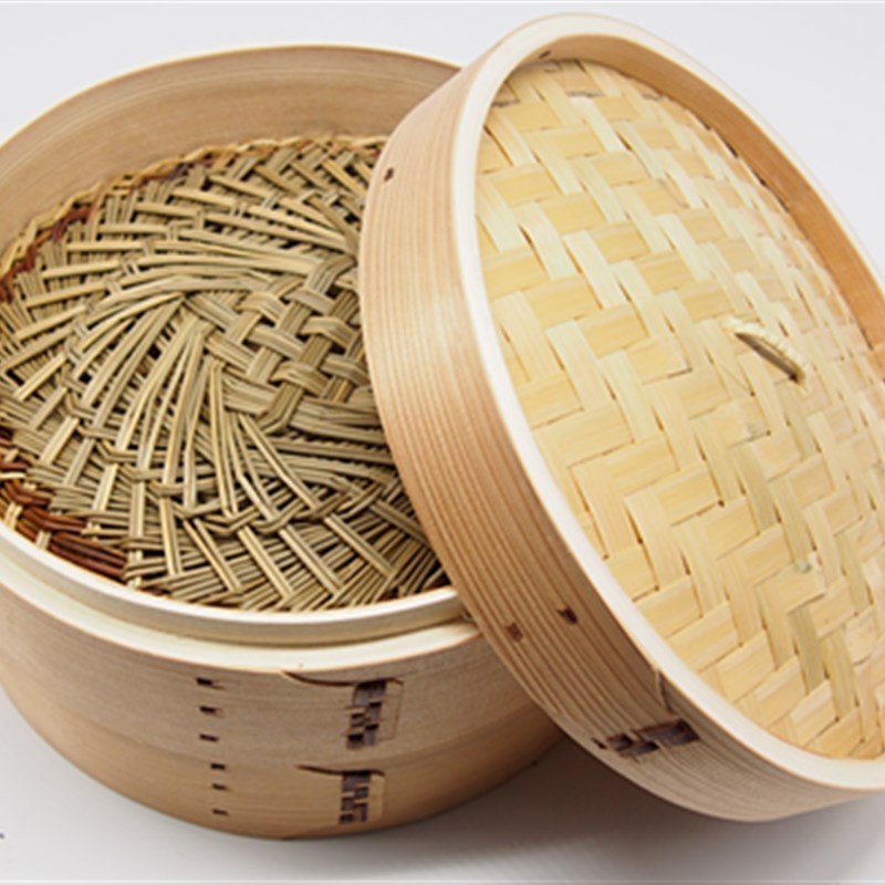 竹蒸笼蒸屉加深柳杉蒸格家用竹子竹制小笼包蒸锅笼屉包子竹木蒸笼