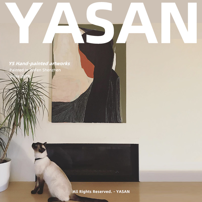 YASAN 纯手工手绘装饰画抽象人物艺术油画客厅玄关背景墙壁挂画,家居饰品,油画,淘宝优惠券,粉丝福利购,淘宝优惠卷