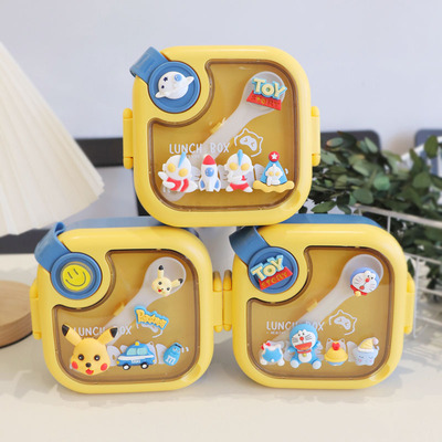 外出儿童辅食碗勺套装外带出门不锈钢组合吃饭盒宝宝便携带餐具