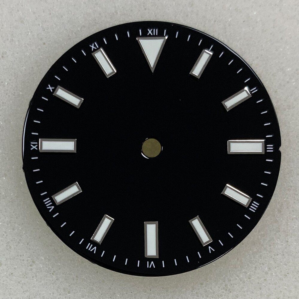 thumbnail for 28.5mm enamel literal no logo color green luminous dial suitable for NH35 ETA2836 Japan 8215