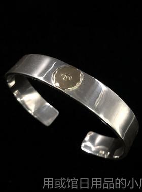 正品思涵工坊高桥平打手印镯 纯高桥吾郎明星银同款 老鹰台925银