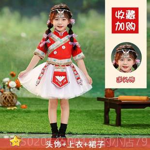 高档壮六一新款儿童少数族服装女民童苗族哈彝尼族族瑶族族侗族演