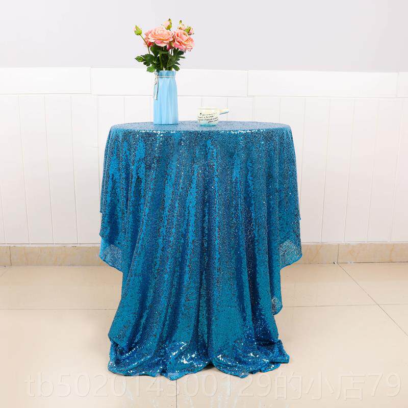 高档婚庆婚礼亮日片桌布生派对甜品台布Pa桌rt亮y布置婚桌装饰片