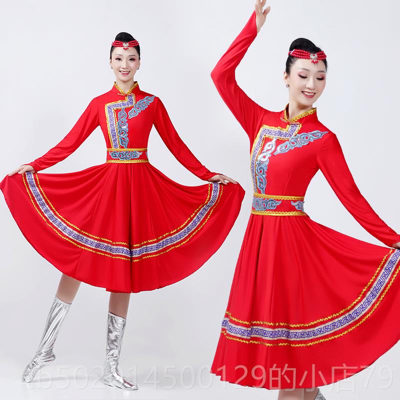 高档古舞蹈服出演出装服女成人少数民族舞台服饰成蒙人蒙古族舞蹈