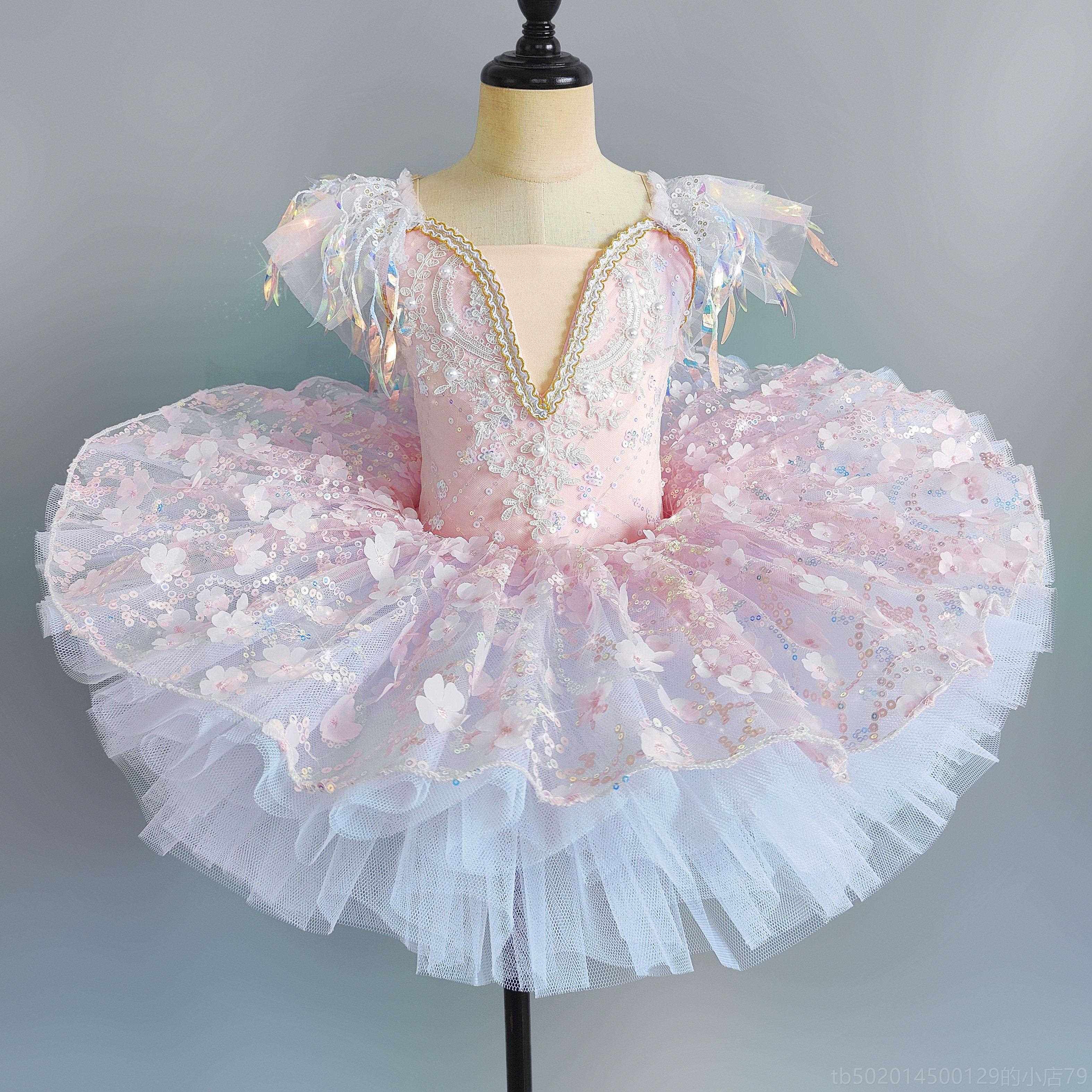 高档儿可童六一芭舞蹈裙蕾女童彩色爱舞蹈服走秀幼儿园宝宝跳蓬舞