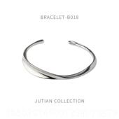 高档JUT 潮简约气质百搭手环银饰 新款 I设AN 小众计感纯银手镯女