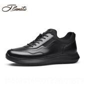 厚底增加鞋 高档度男鞋 带户外士 男士 真宾皮休无闲鞋 春季 男商务皮鞋