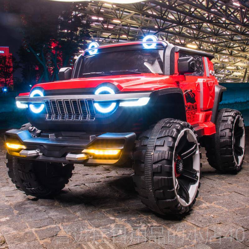 正品超儿童电动车双孩人大四轮越野汽车宝宝玩具车可坐大人小控遥