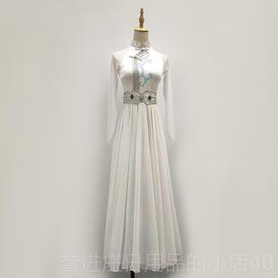 女飘逸大裙摆裙少数民族艺服练习 蒙古考族蹈服演出服舞装 正品 新款