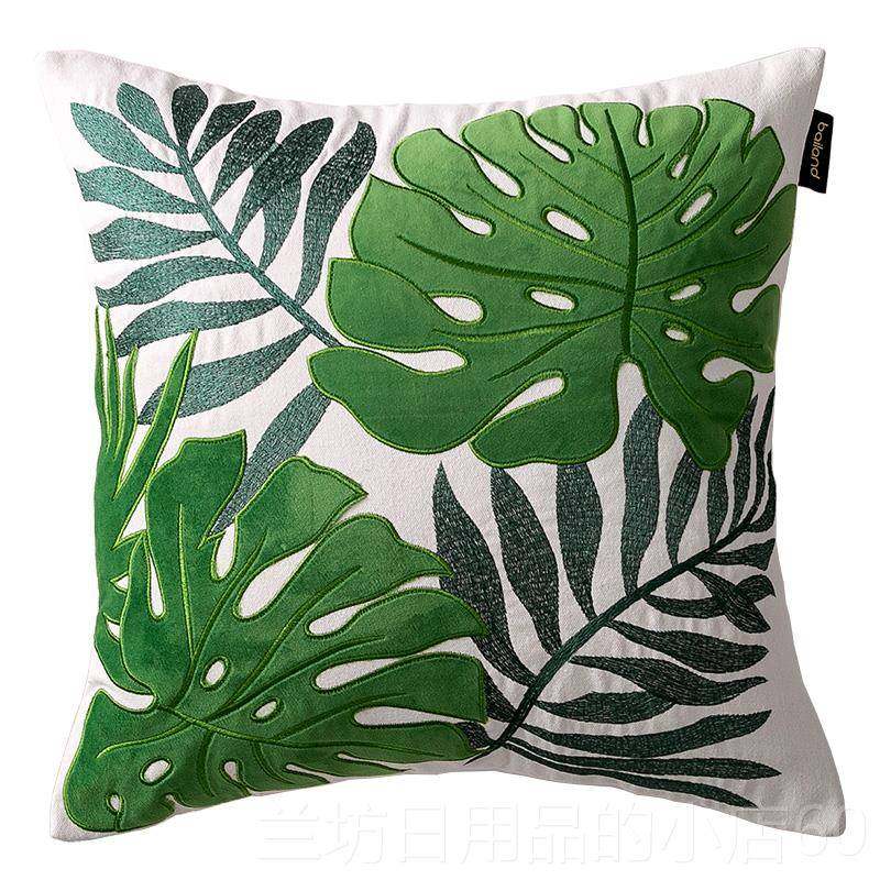 高档03i80美式绣欧式轻沙奢英式抱枕 ns定制客厅发靠背垫花床头靠