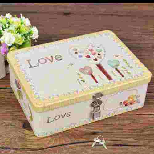 秘密盒子密码盒铁盒钥匙加密回忆上锁a4贵重储钱罐发圈日记本防盗