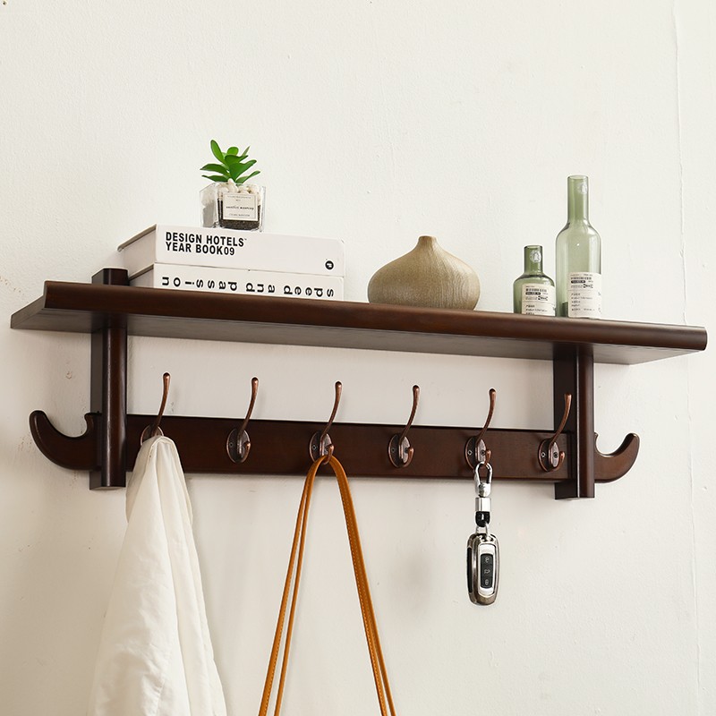 挂衣架壁挂墙上实木置物衣帽架玄关客厅简约挂衣钩卧室创意衣架子