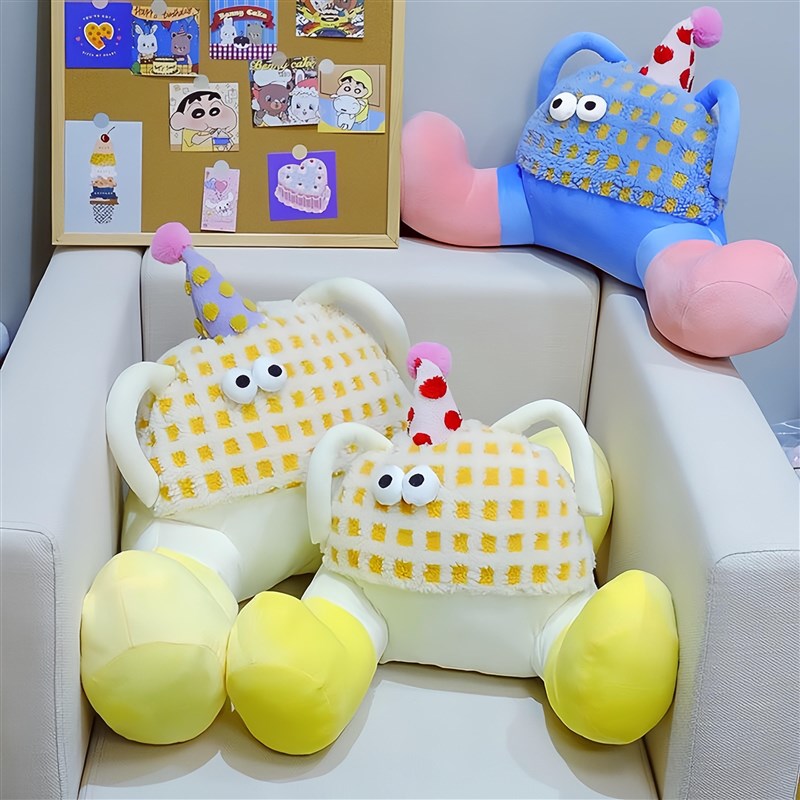 床上玩偶靠背垫办公室腰靠垫工位大脚怪靠枕客厅沙发抱枕床头飘窗