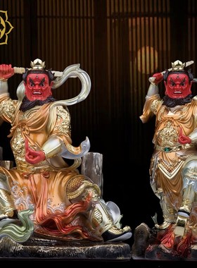 王灵官神像王天君像火神树脂彩绘家用客厅玄关中式工艺礼品摆饰桌