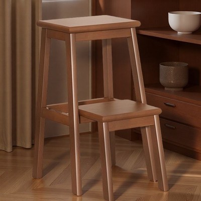 实木梯凳椅子凳子多功能两用家用折叠梯椅稳步登高楼梯室内爬梯