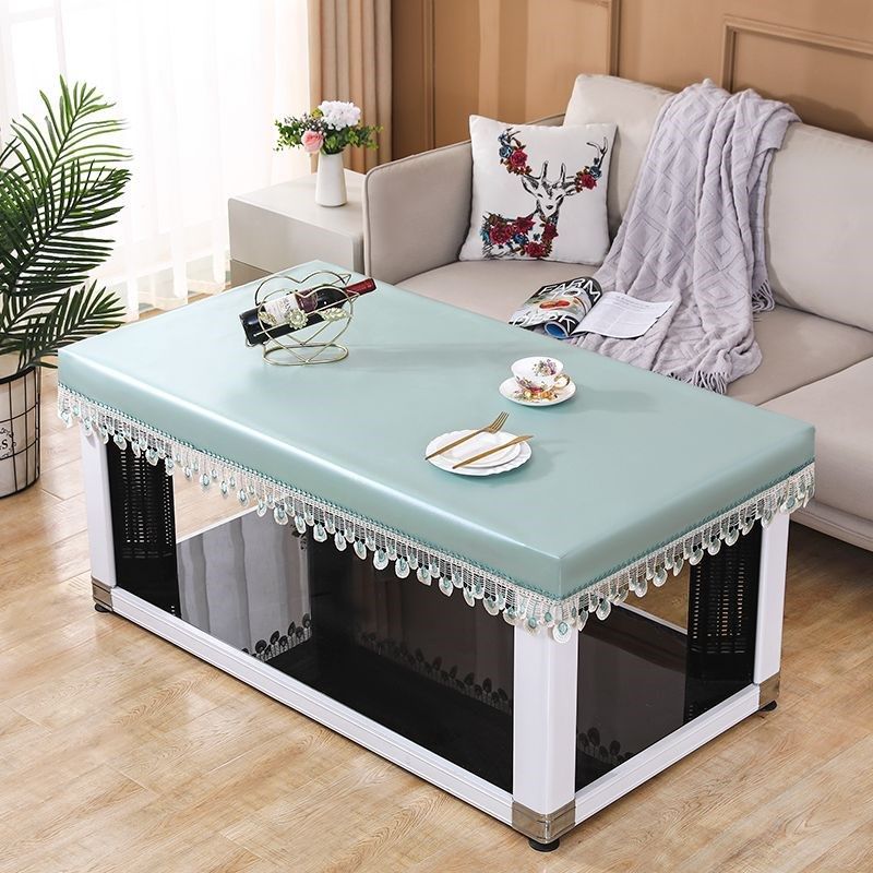 电炉罩防水皮罩茶几防油防尘罩烤火桌罩套长方形桌布罩取暖桌皮套,居家布艺,微波炉罩,淘宝优惠券,粉丝福利购,淘宝优惠卷
