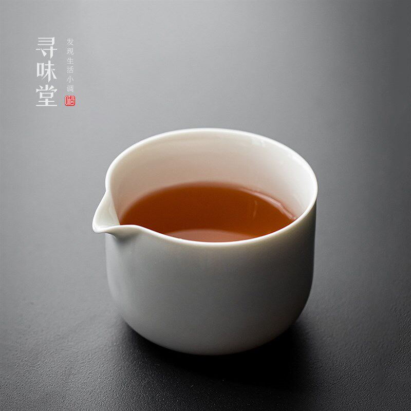 冰灰釉小圆公道杯无柄直口公杯茶海家用陶瓷功夫茶具分茶器匀杯