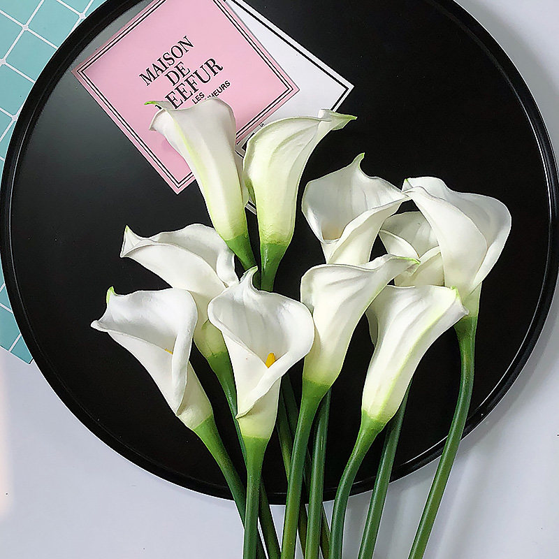 【6支】马蹄莲假花仿真花套装大号客厅餐桌婚礼装饰摆设拍摄道具