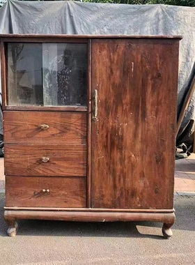 民俗怀旧老物件八十年代老家具橱柜复古老柜子木桌子道具装饰摆件