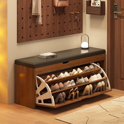 进门换鞋凳门口家用入户极窄可坐翻斗鞋柜坐凳一体玄关窄小穿鞋凳