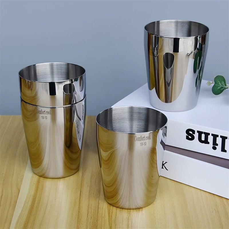 高品质!多用处!304不锈钢啤酒杯咖啡搅拌杯果汁冷饮杯随手杯