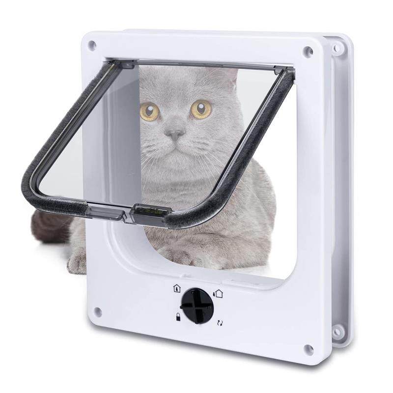 德国猫门挡板磁性宠物门4路锁适用于室内外门防风雨宠物门