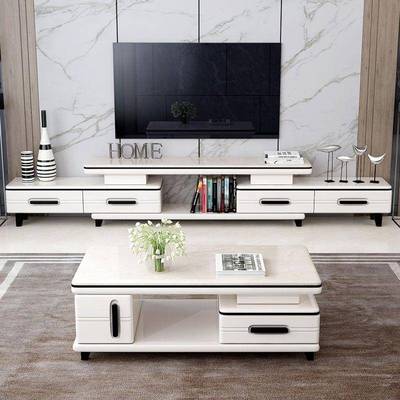 岩板大理石电视柜茶几组合客户现代简约地柜直销加长轻奢风小户型