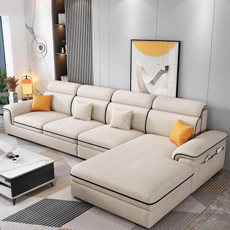 2025新款科技布艺沙发客厅直排贵妃组合网红款小户型简约现代轻奢