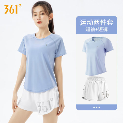 361运动套装女夏季夏装晨跑健身服女跑步瑜伽服套装女