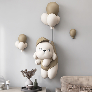 3d立体浮雕元气狗玄关装饰画客厅沙发背景挂画儿童房卧室床头壁画